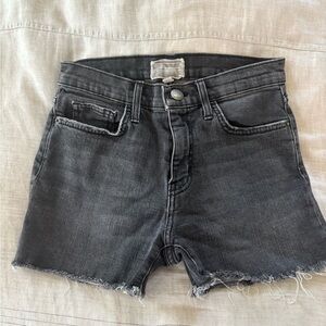 Current/Elliott Charcoal Denim Shorts